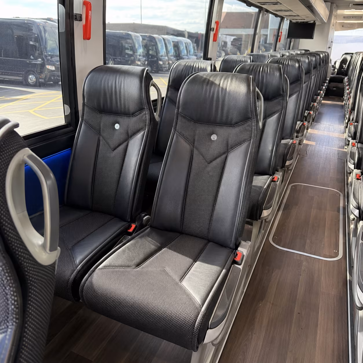 suffolk 40 passenger charter bus interior