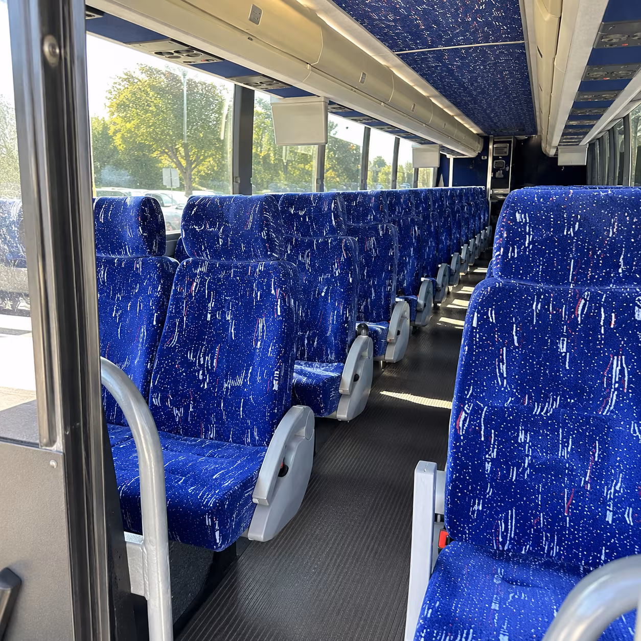suffolk 50 passenger charter bus inside