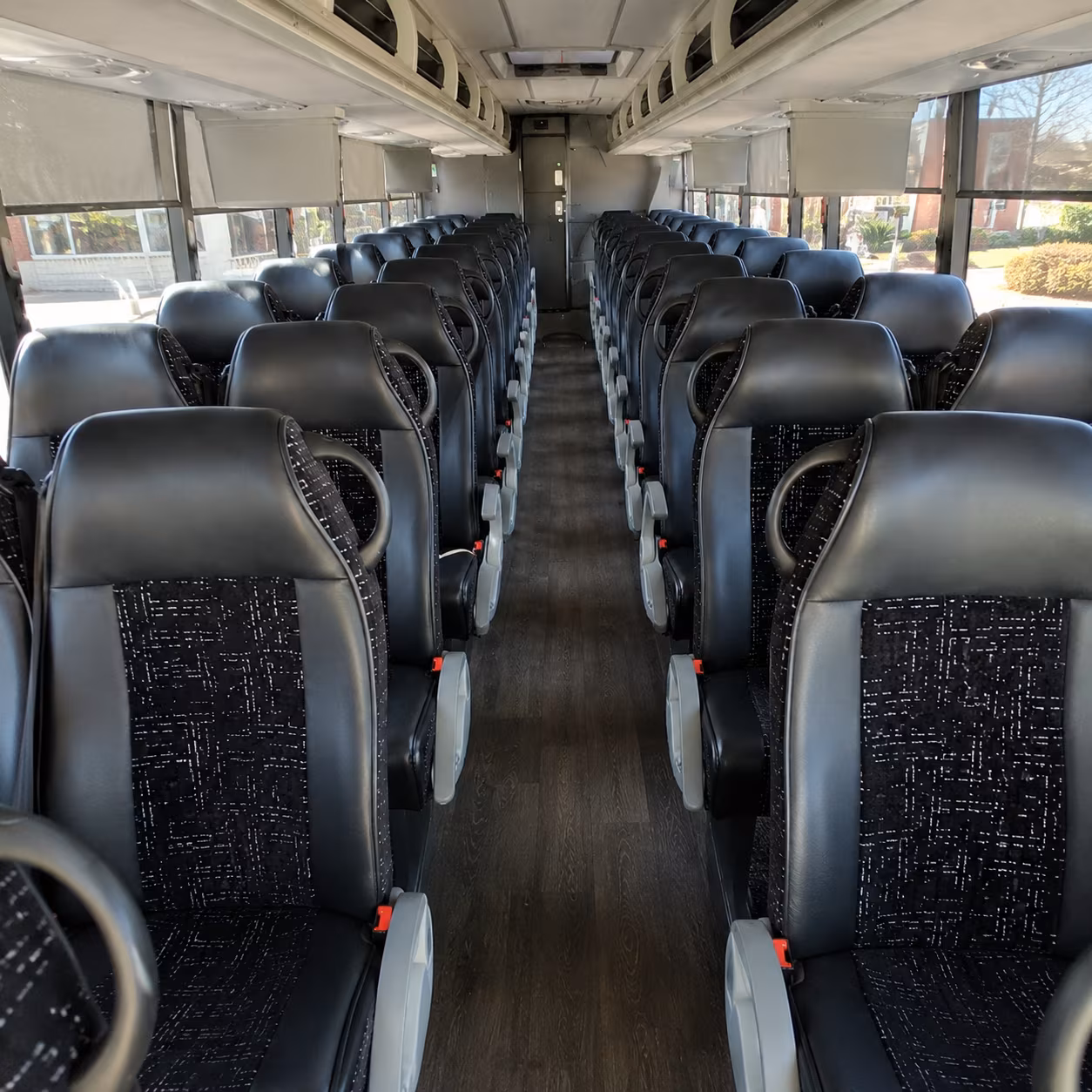 suffolk 54 passenger charter bus inside