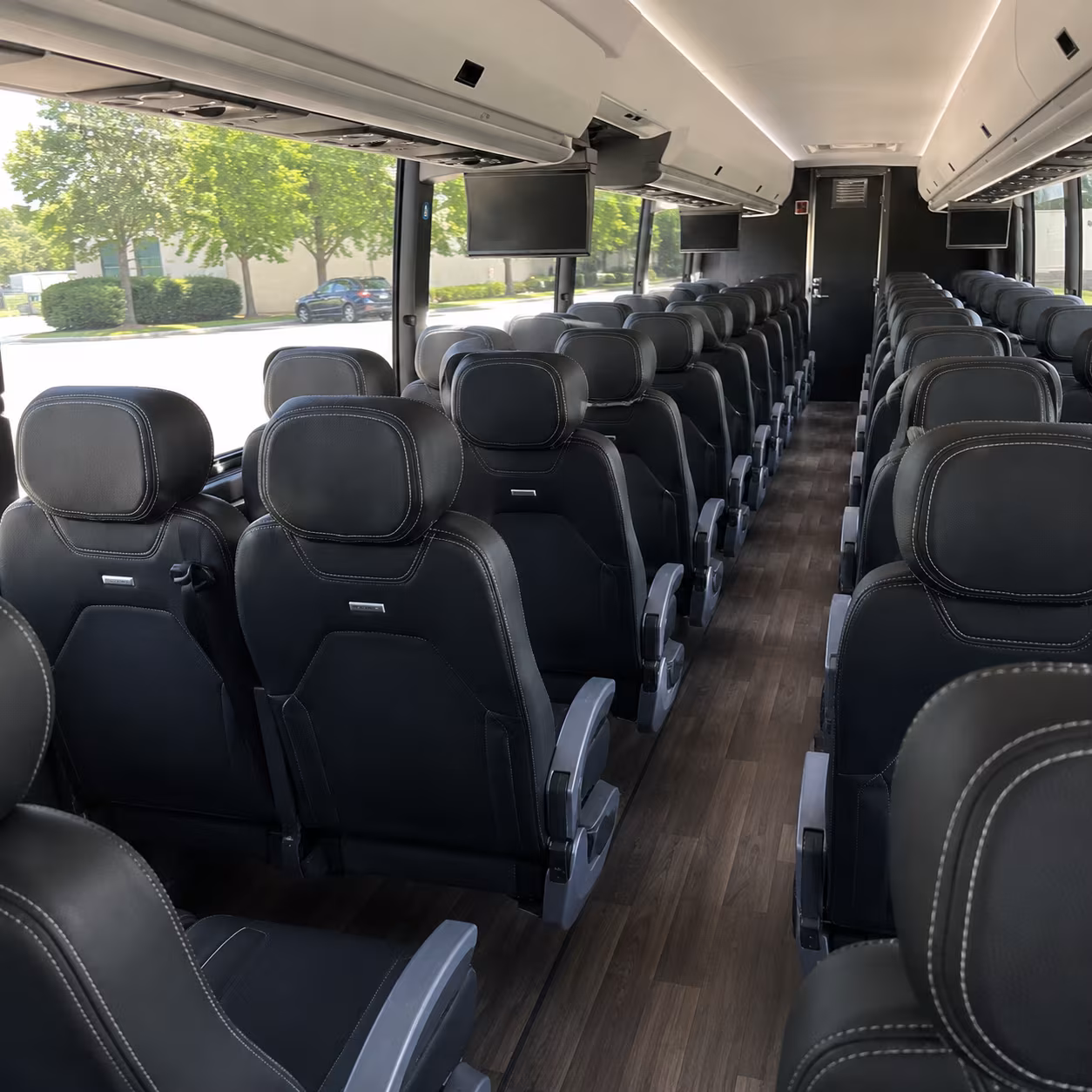 suffolk 56 passenger charter bus interior